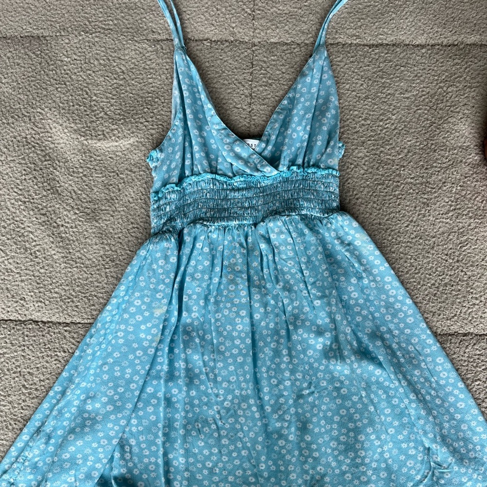 Blue floral sun dress